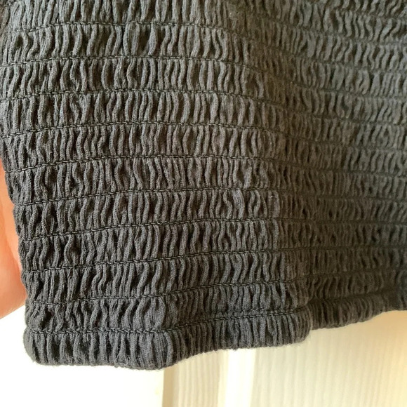 NWOT Maeve Micro Tube Top Spaghetti Strap Smocked Crop Top Black Medium - Picture 7 of 13